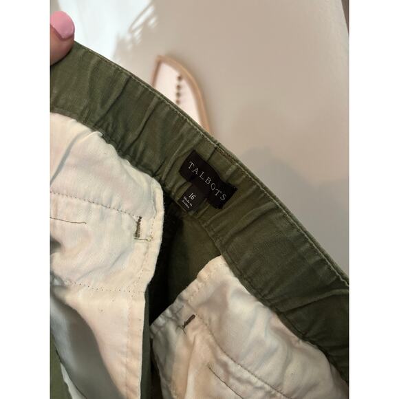 Talbots Wide Leg TIE WAIST CROP PANTS Size 16W - Picture 4 of 5